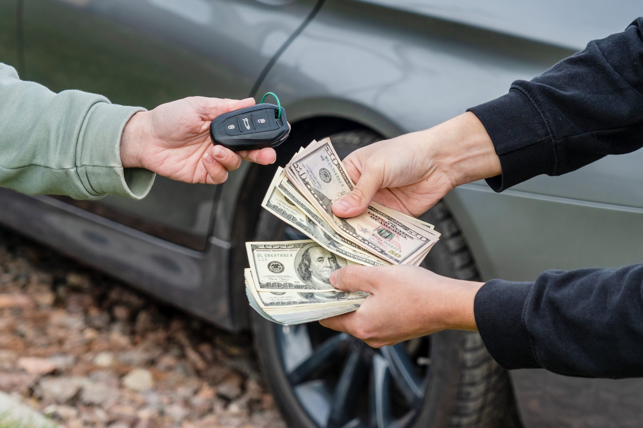 Car keys exchanged for cash