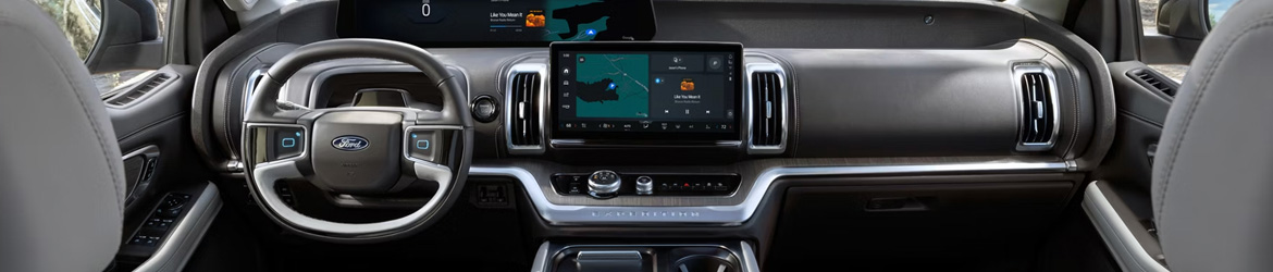 Ford vehicle dashboard with touchscreen display