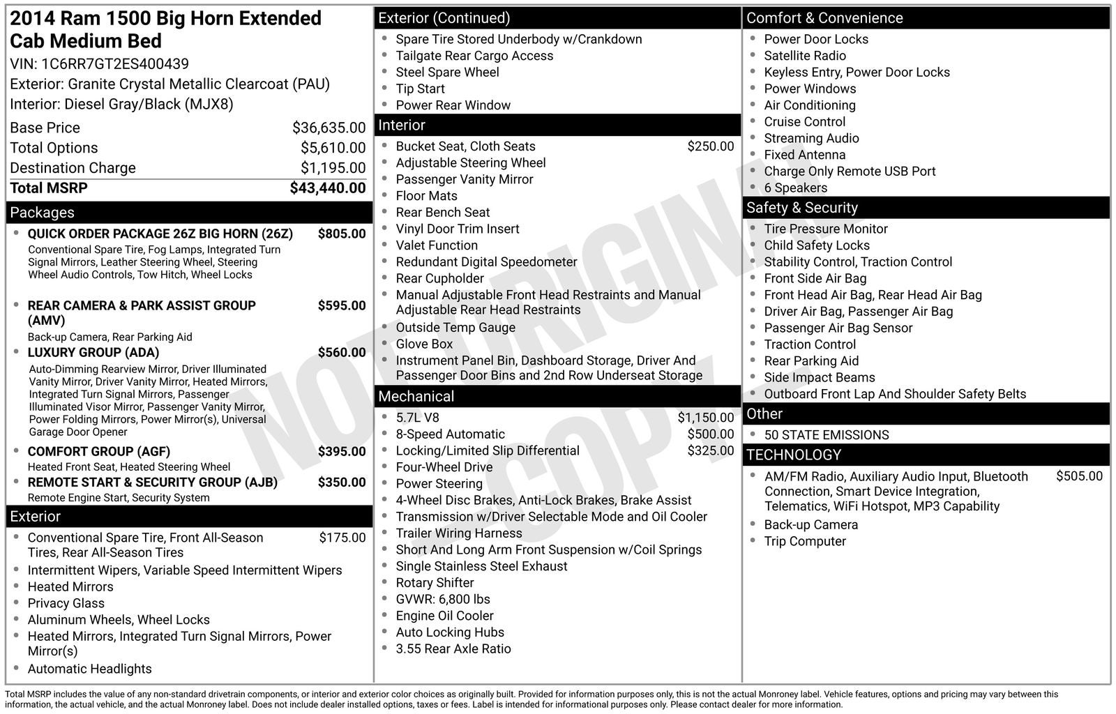 2014 RAM 1500 Big Horn