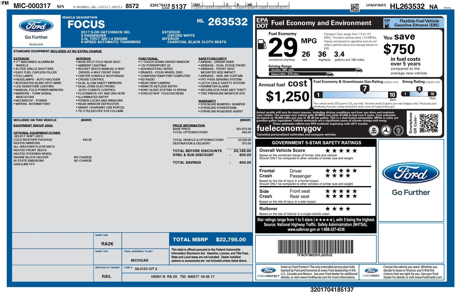 2017 Ford Focus SEL