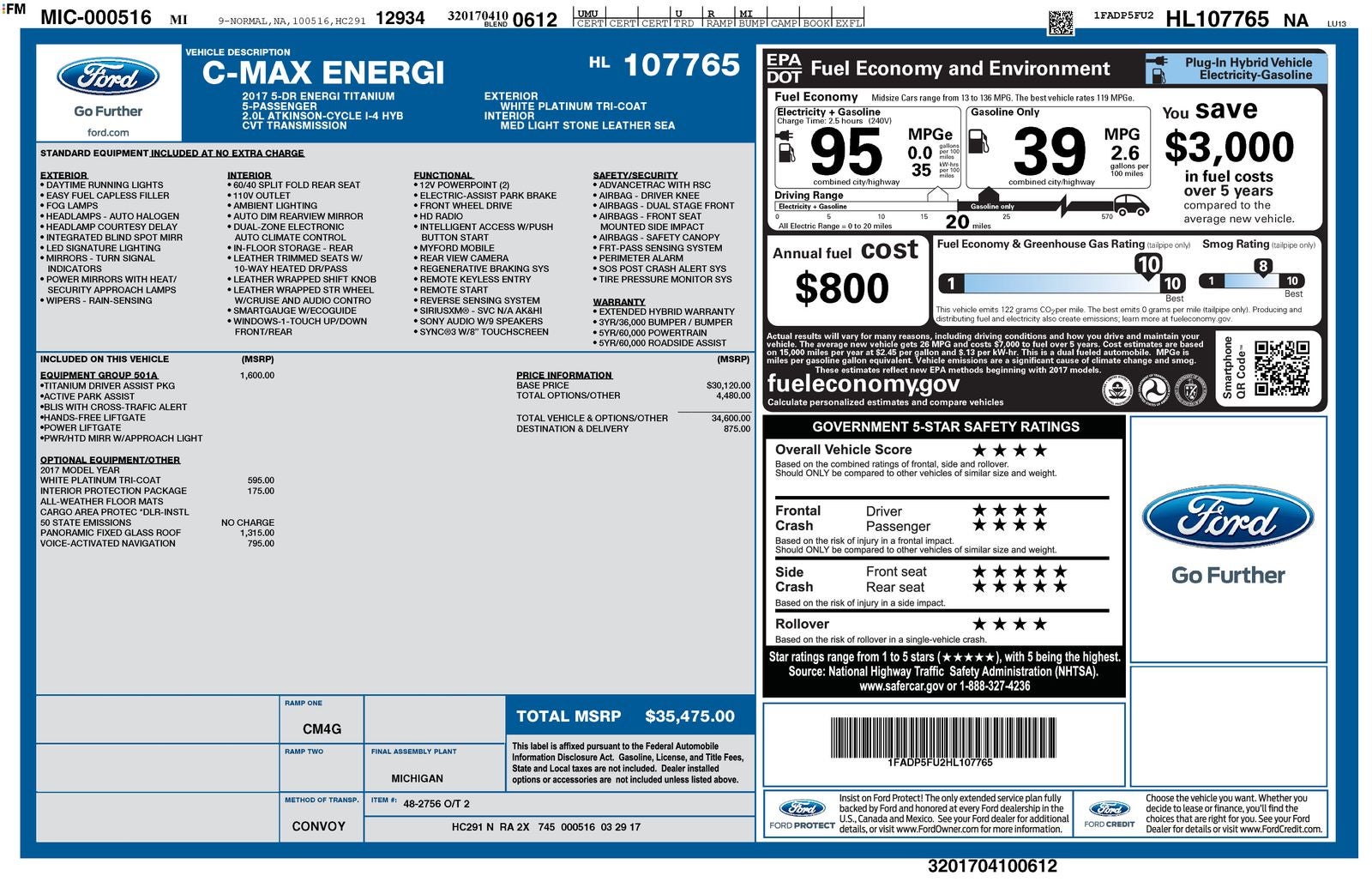 2017 Ford C-Max Energi Titanium