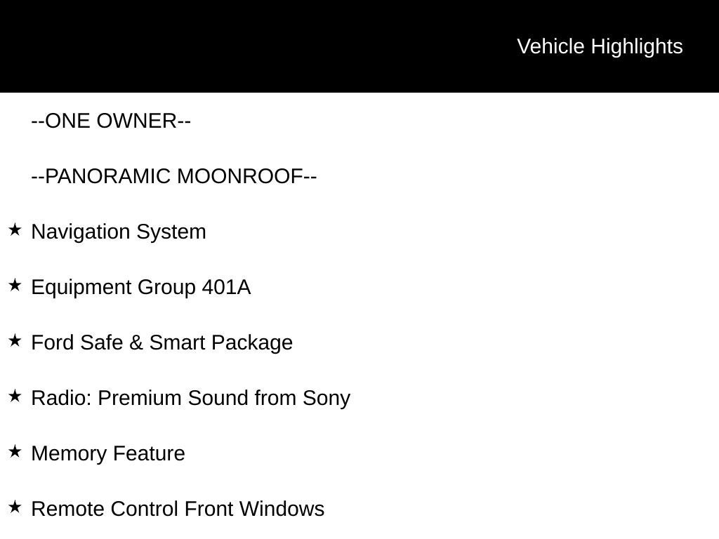 2018 Ford Explorer Sport w/ Panoramic Moonroof