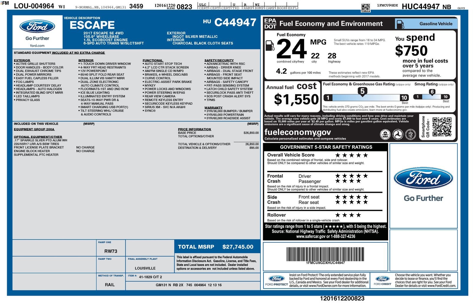 2017 Ford Escape SE