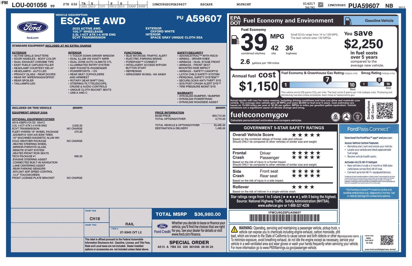 2023 Ford Escape Hybrid Active