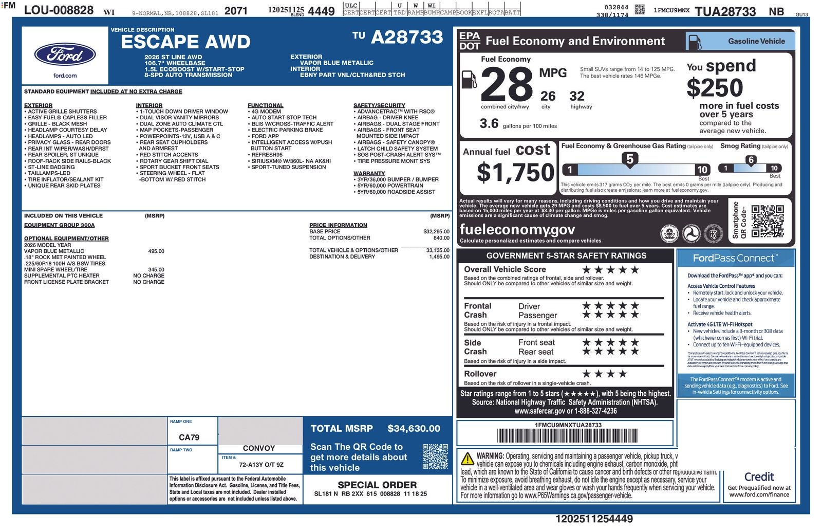 2026 Ford Escape ST-Line