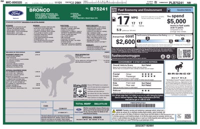 2023 Ford Bronco Outer Banks Sasquatch Package