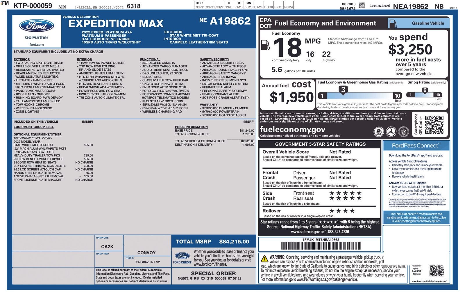 2022 Ford Expedition Max Platinum