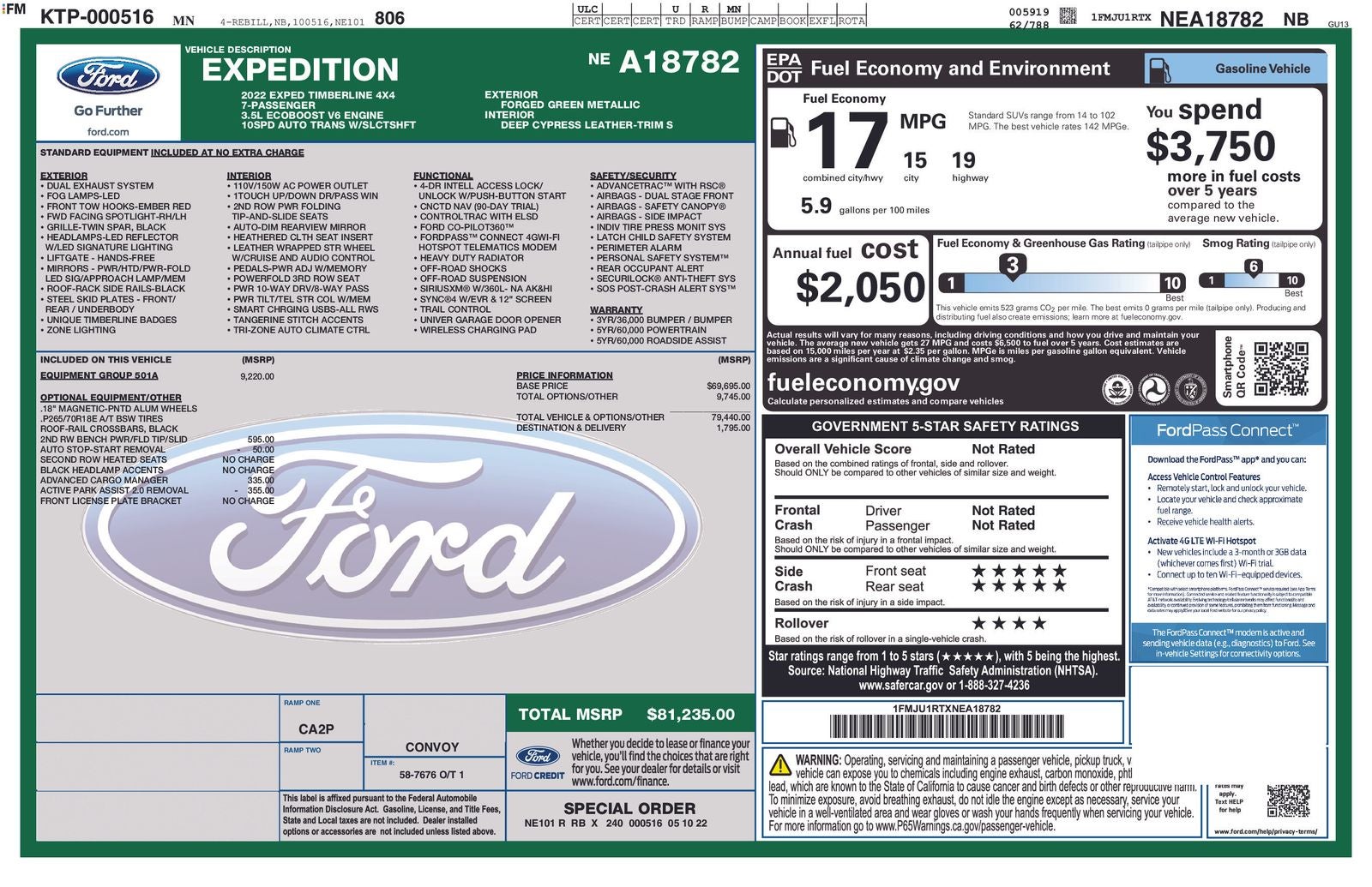 2022 Ford Expedition Timberline