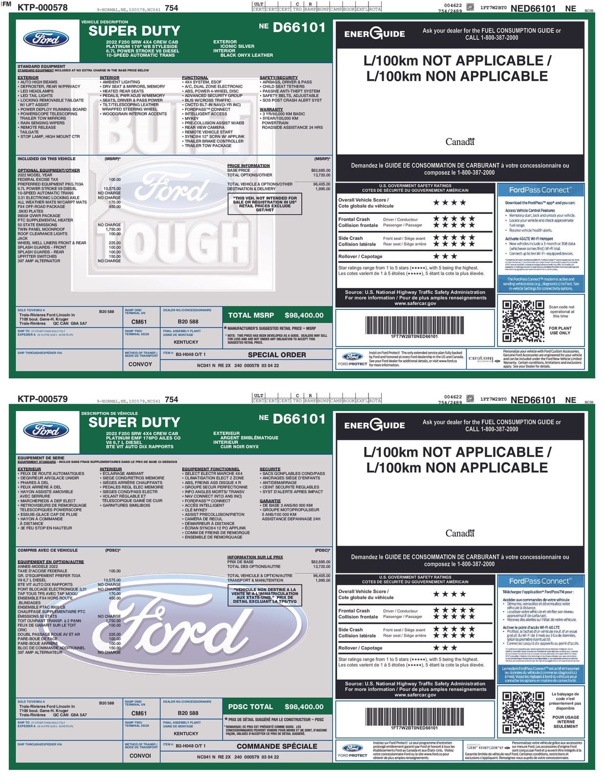 2022 Ford F-250SD Platinum