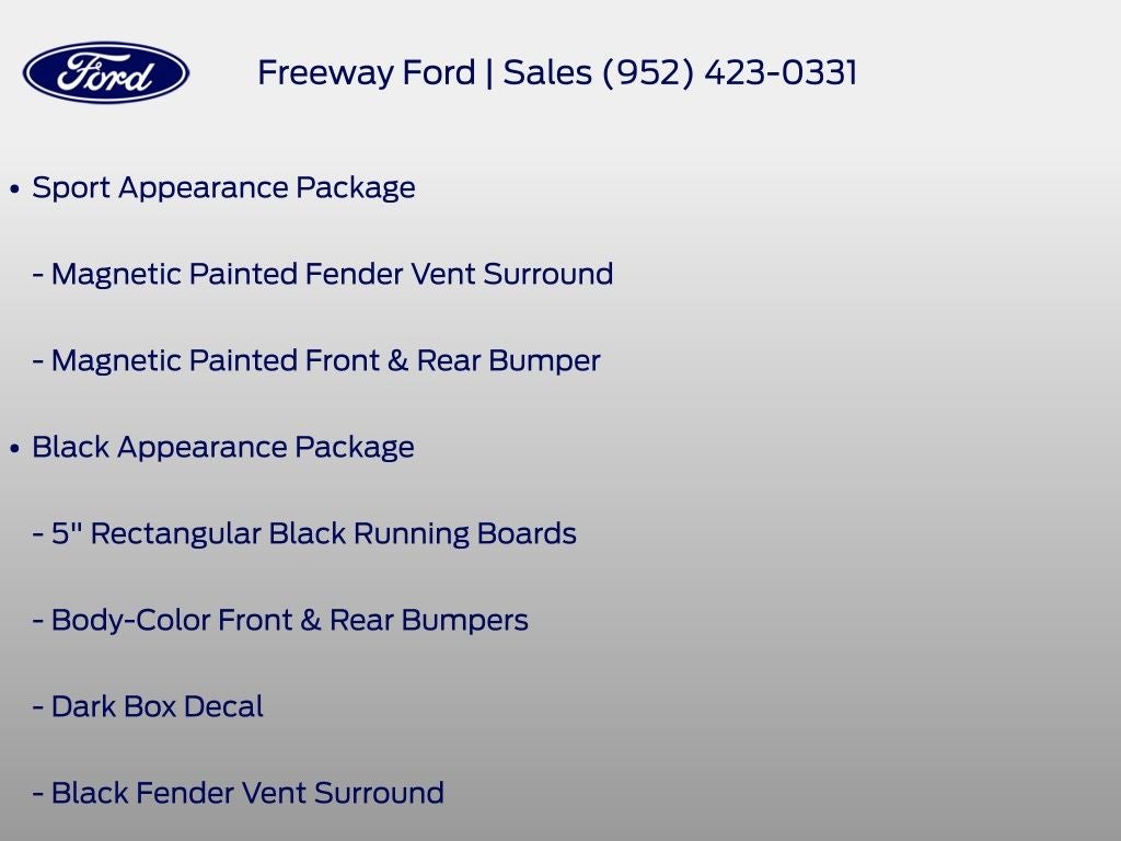 2023 Ford Ranger XLT Black Appearance