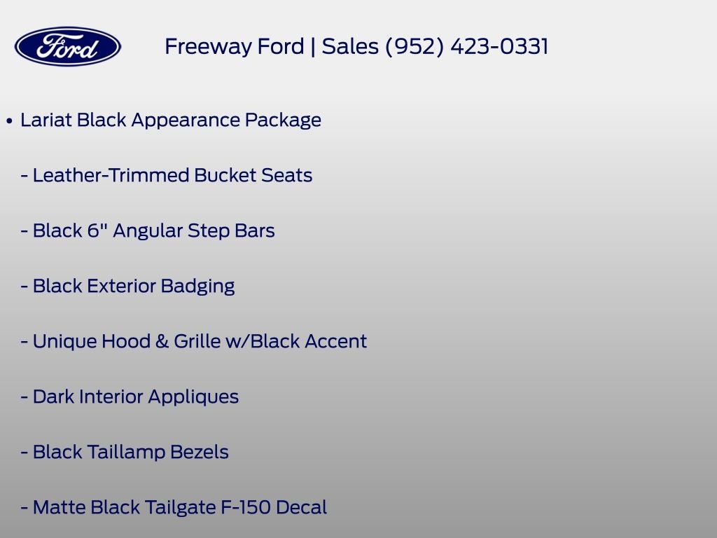 2023 Ford F-150 Lariat Black Appearance