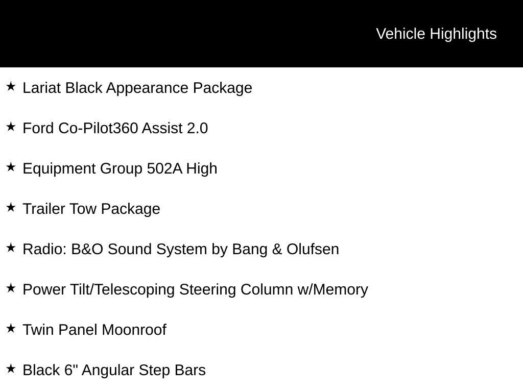 2023 Ford F-150 Lariat FX4 w/ Panoramic Moonroof