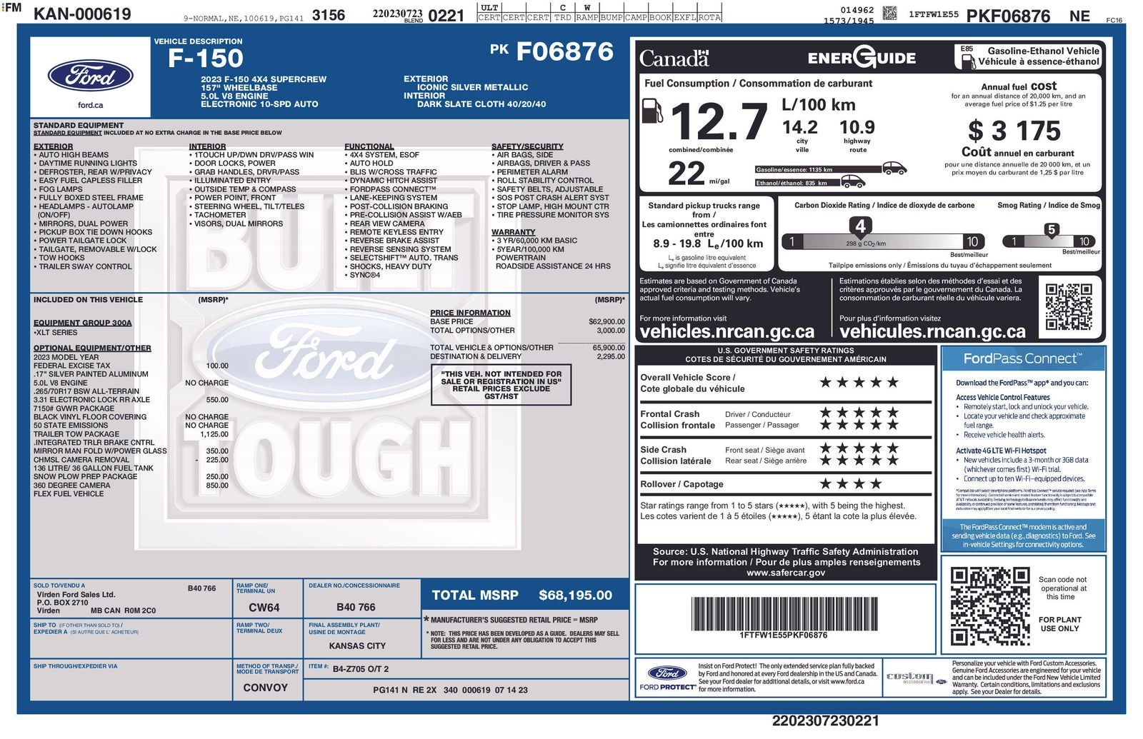 2023 Ford F-150 XLT 5.0 V8