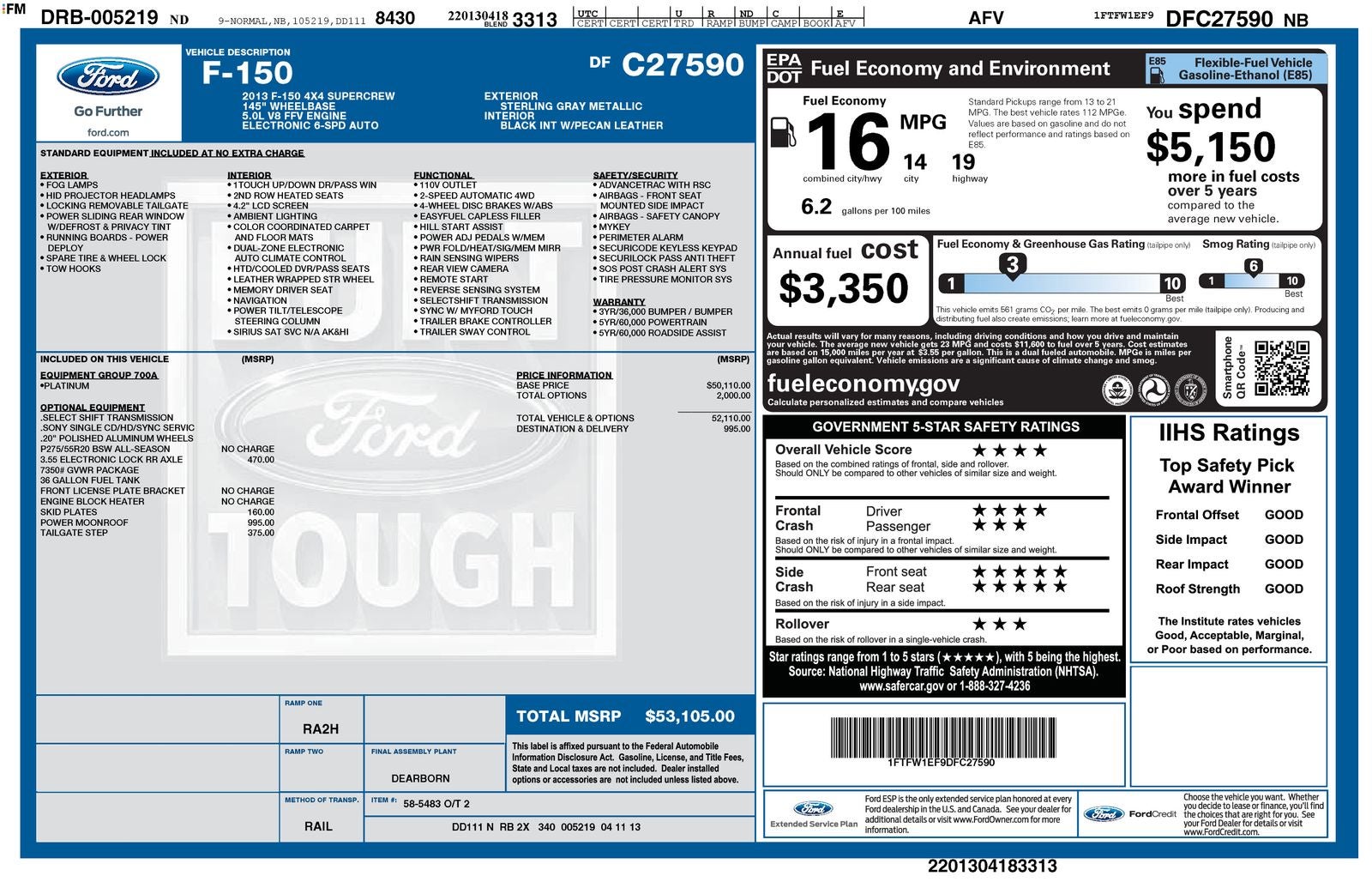 2013 Ford F-150 Platinum