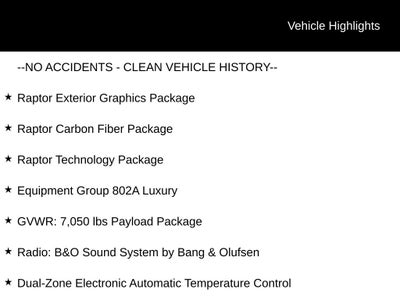 2019 Ford F-150 Raptor w/ Panoramic Moonroof