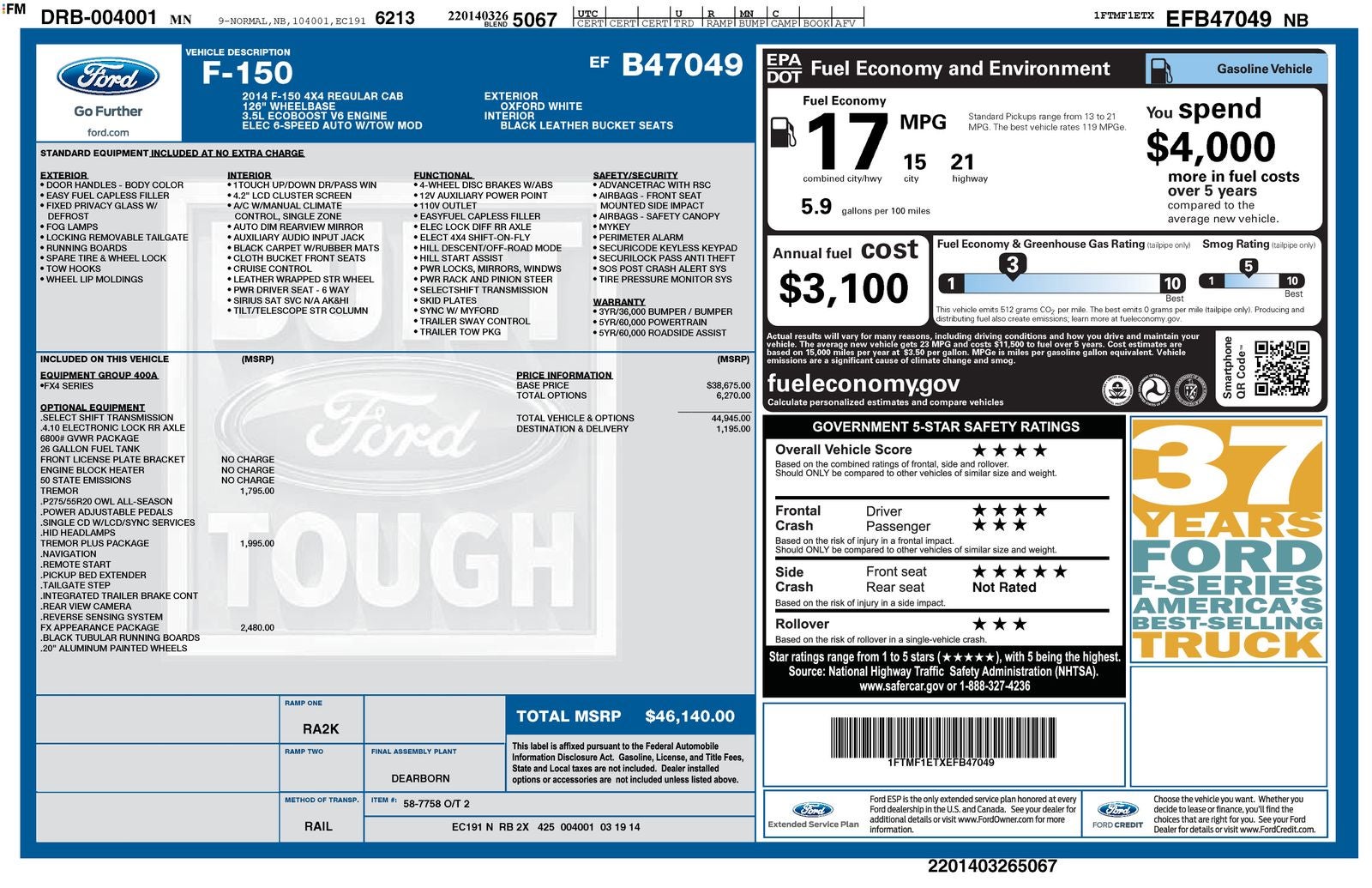 2014 Ford F-150 FX4