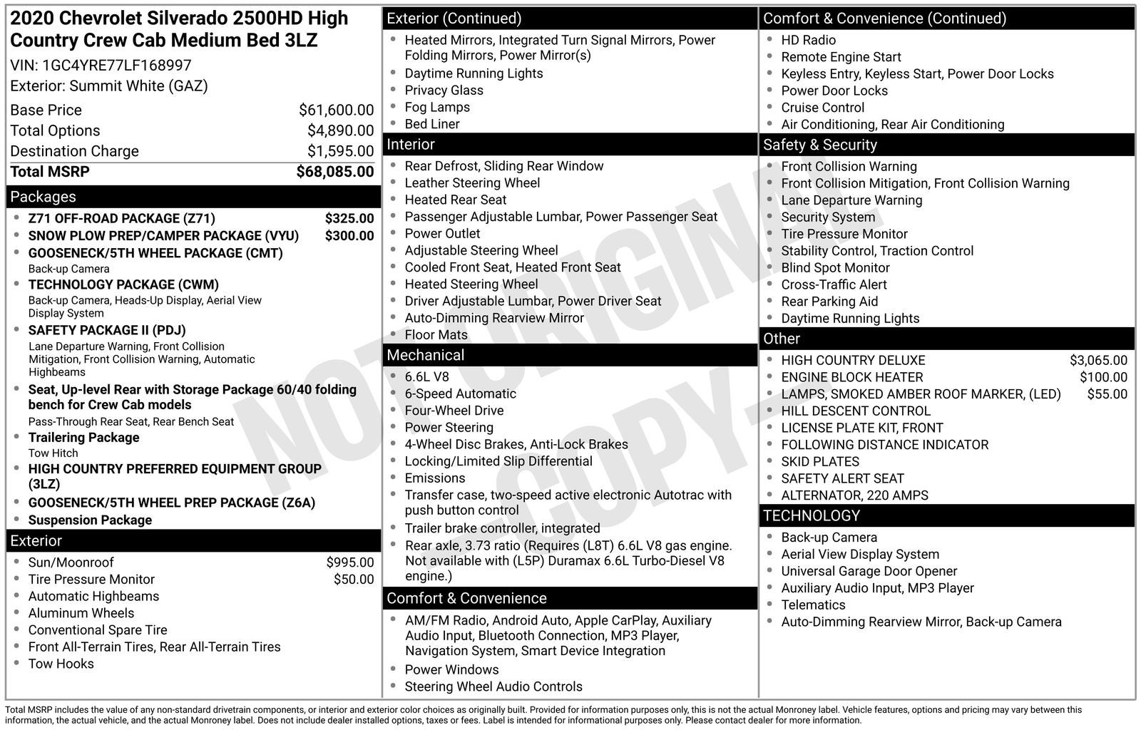 2020 Chevrolet Silverado 2500HD High Country