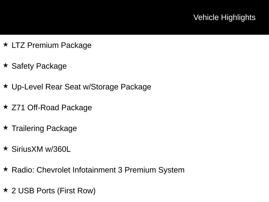 2021 Chevrolet Silverado 1500 LTZ Premium Package