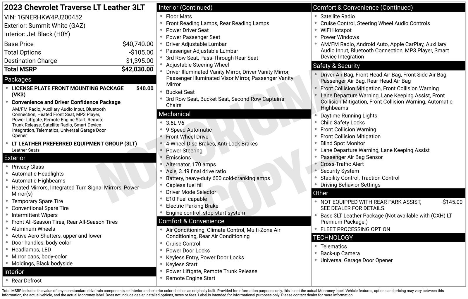 2023 Chevrolet Traverse LT Leather