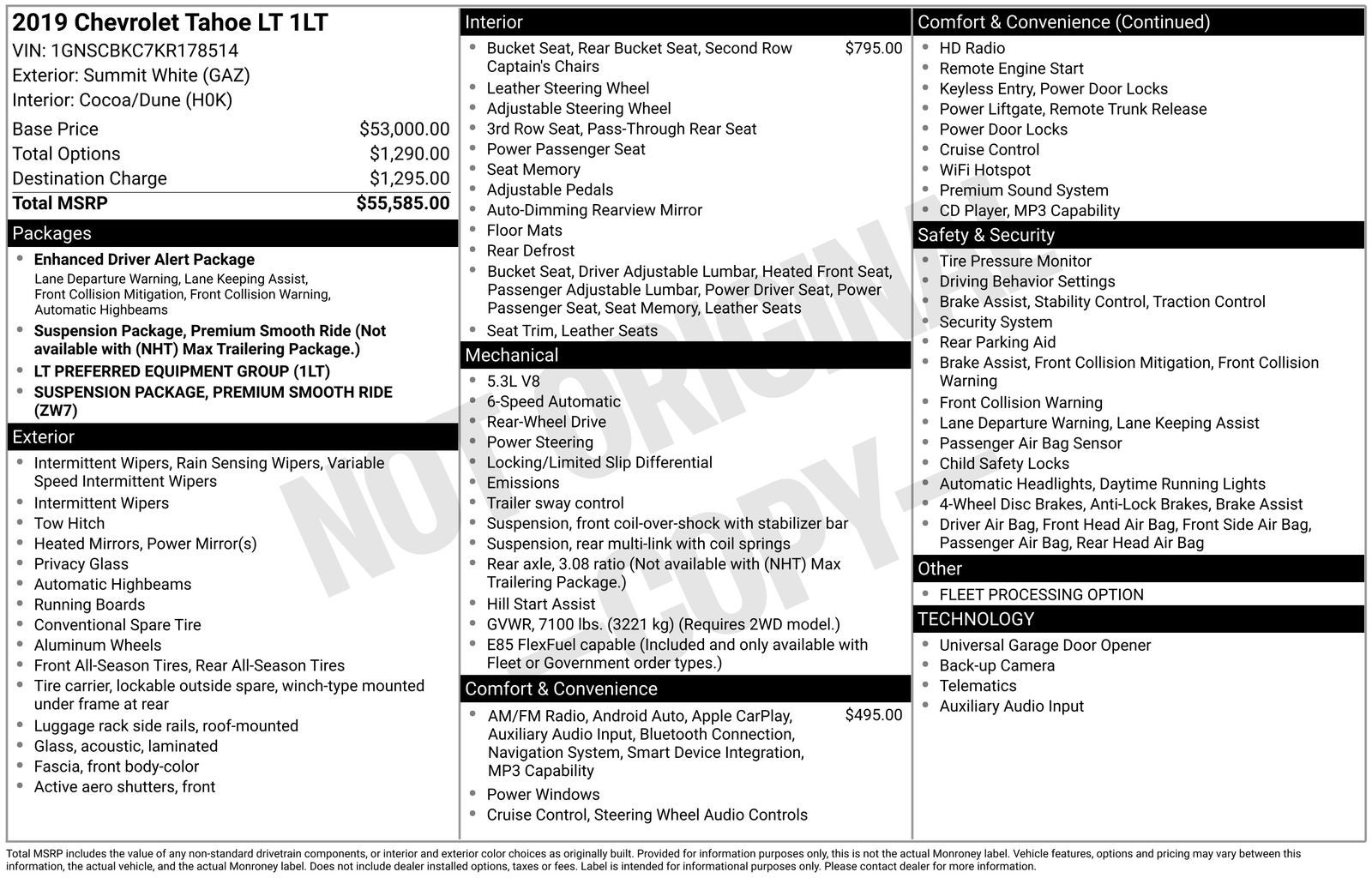 2019 Chevrolet Tahoe LT