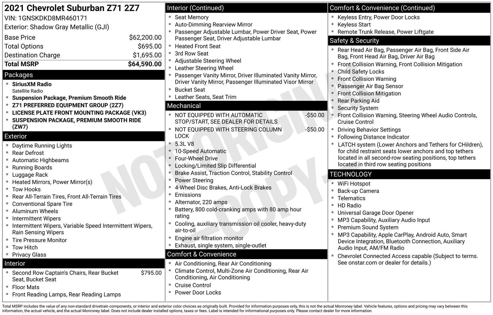 2021 Chevrolet Suburban Z71