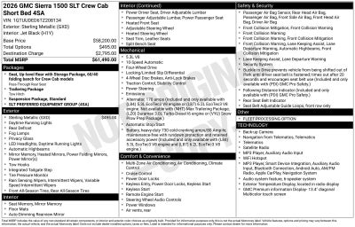 2026 GMC Sierra 1500 SLT