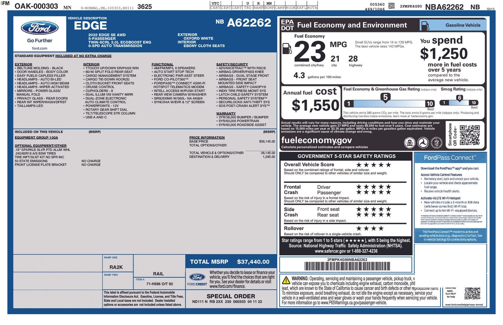 2022 Ford Edge SE