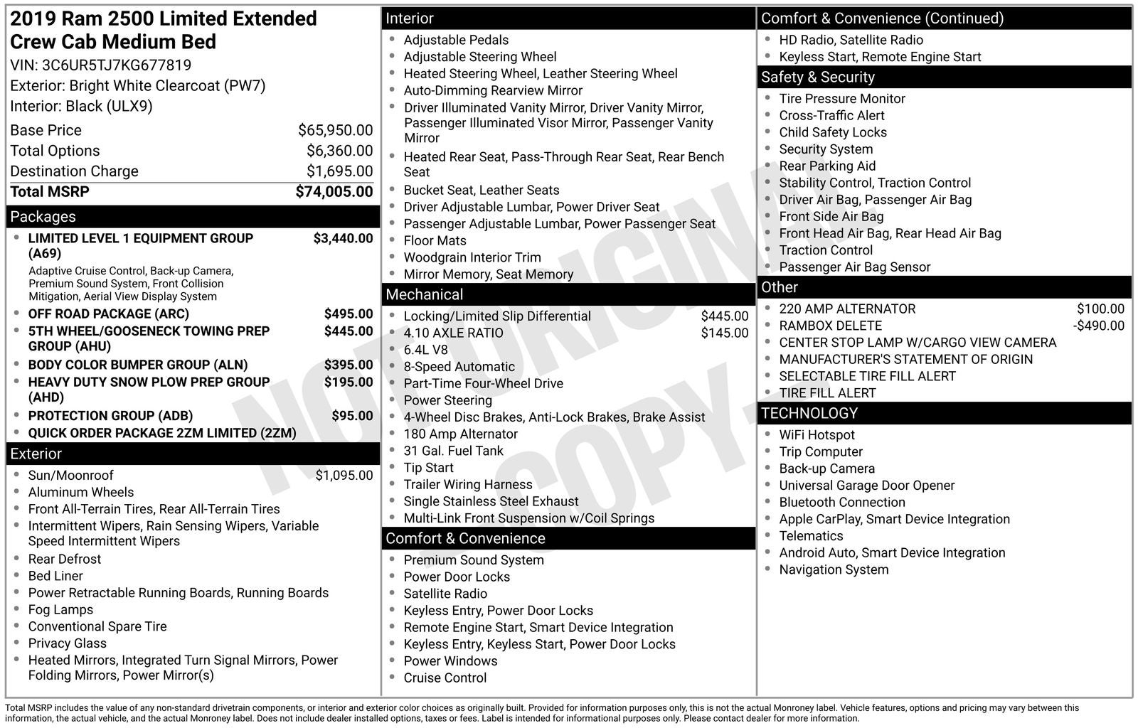 2019 RAM 2500 Limited