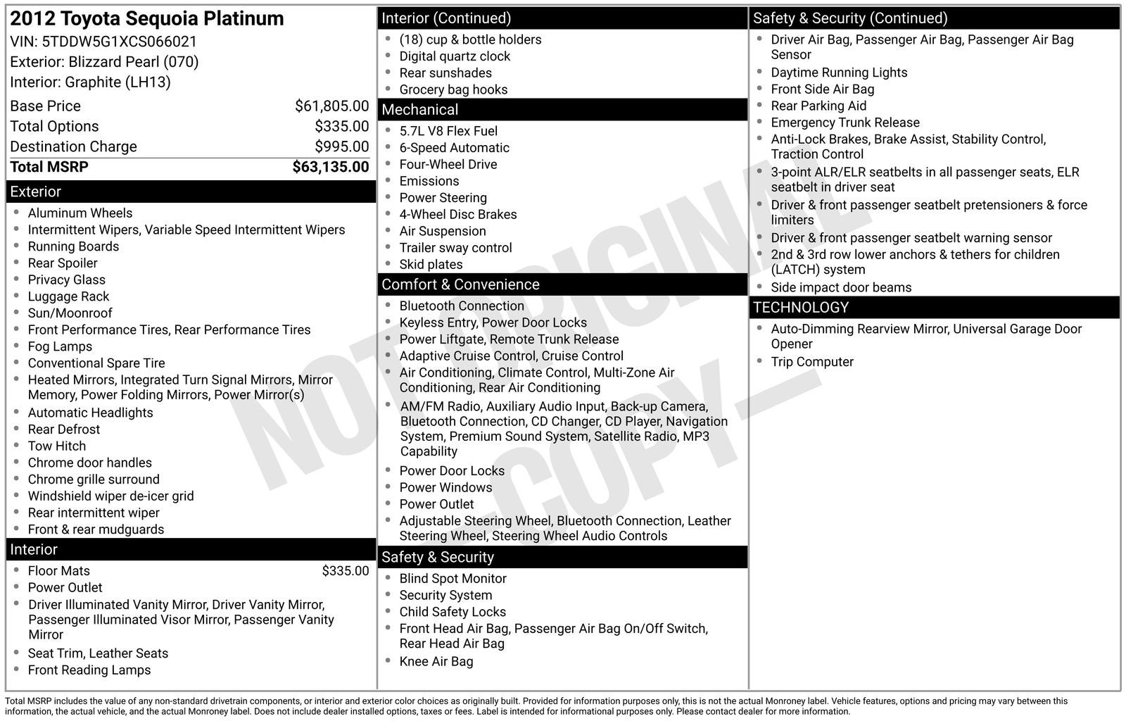 2012 Toyota Sequoia Platinum