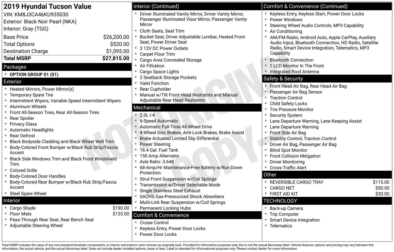 2019 Hyundai Tucson Value