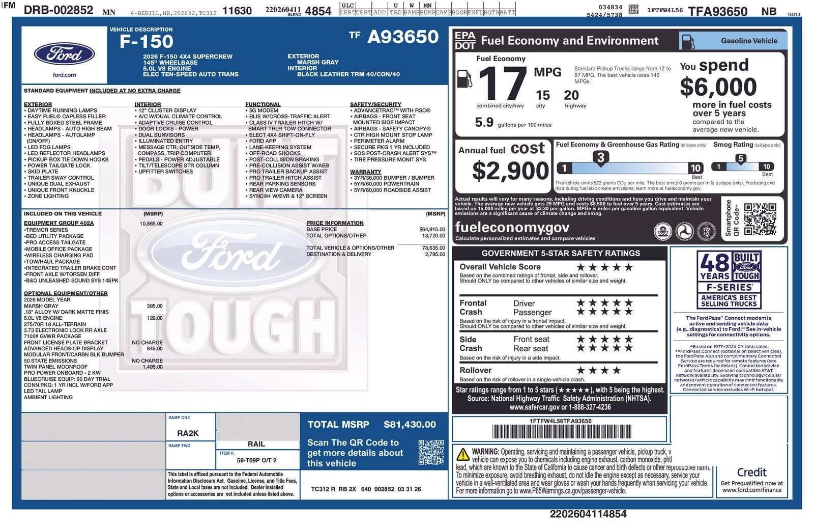 2026 Ford F-150 Tremor