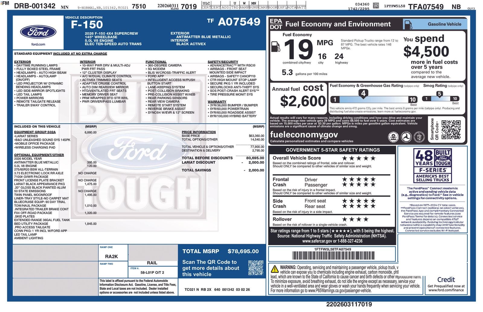 2026 Ford F-150 Lariat