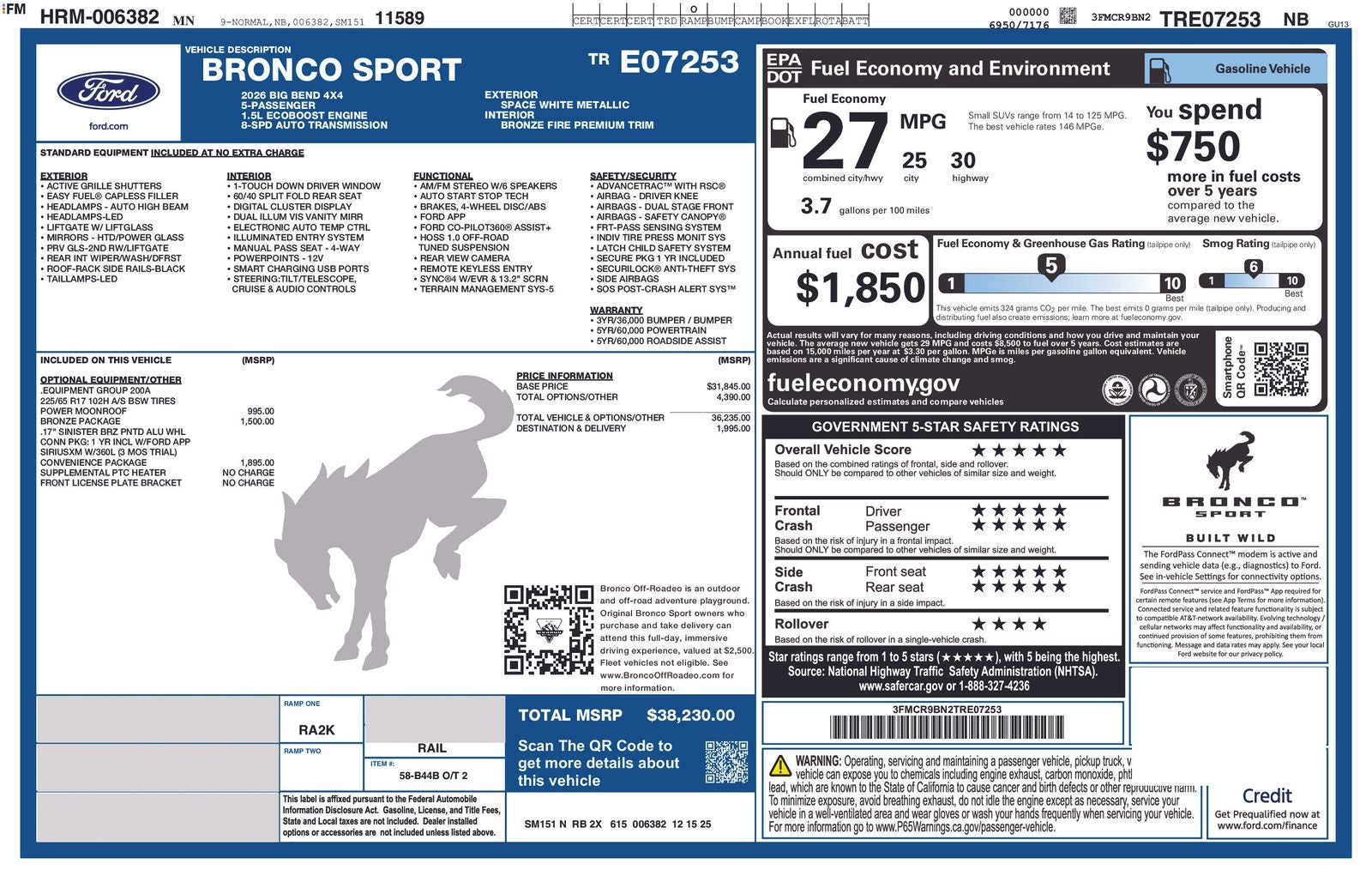 2026 Ford Bronco Sport Big Bend