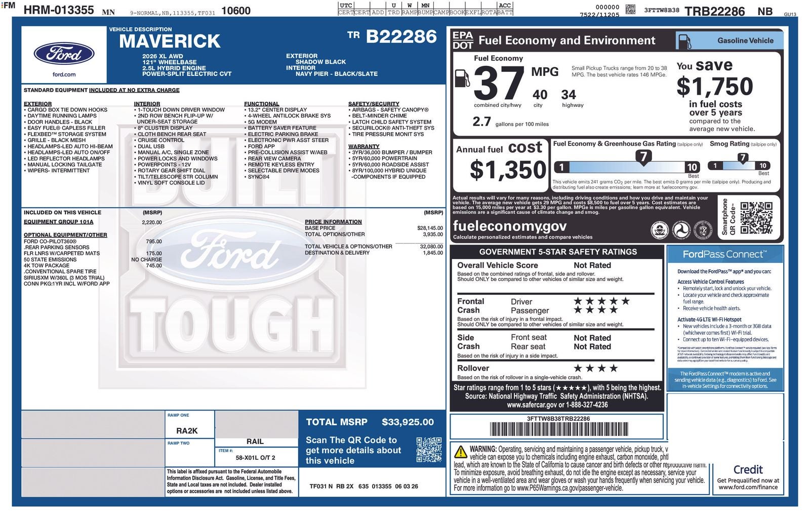 2026 Ford Maverick XL