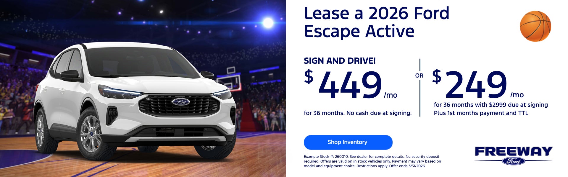 Lease a 2026 Ford Escape Active