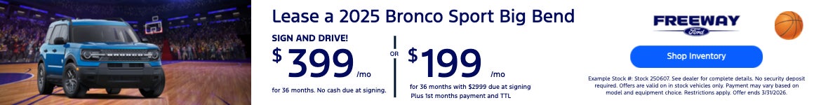 Lease a 2025 Bronco Sport Big Bend