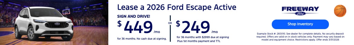 Lease a 2026 Ford Escape Active